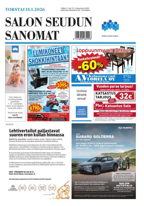 Salon Seudun Sanomat 15.1.2026