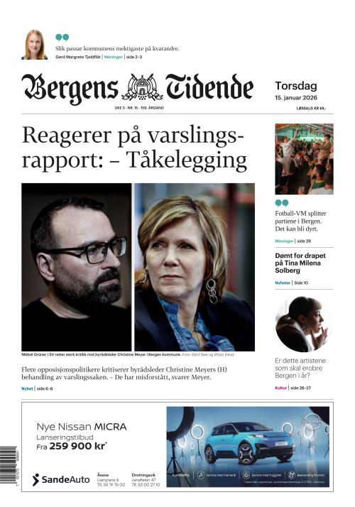 Bergens Tidende 15.1.2026