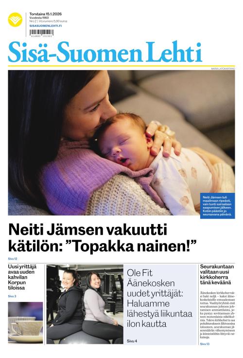 Sisä-Suomen Lehti 15.1.2026
