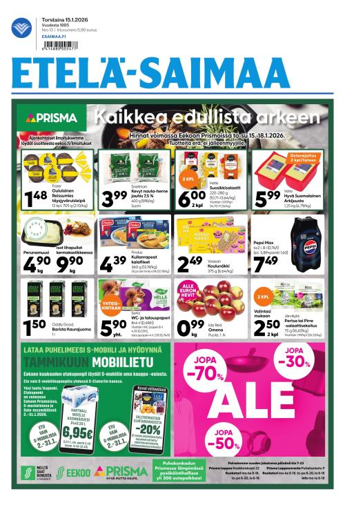 Etelä-Saimaa 15.1.2026