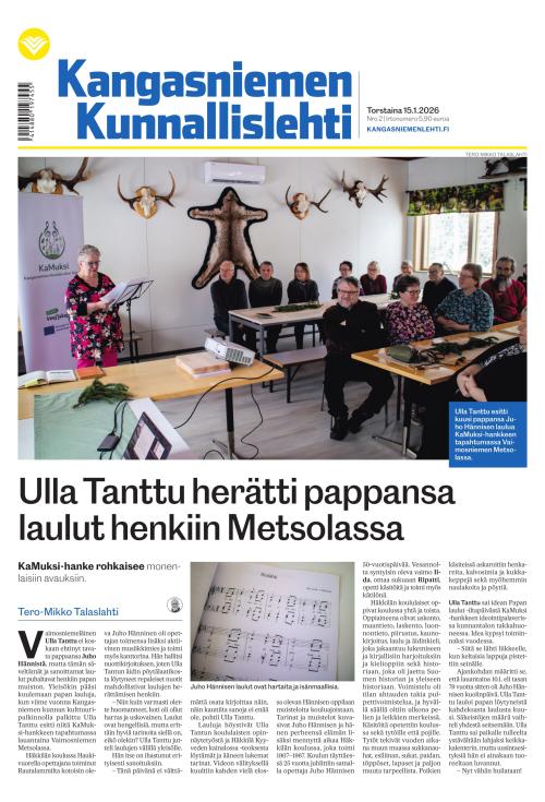 Kangasniemen kunnallislehti 15.1.2026
