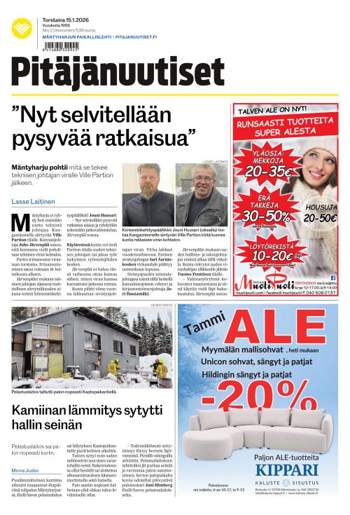 Pitäjänuutiset 15.1.2026
