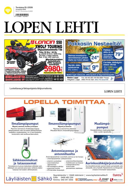 Lopen Lehti 15.1.2026