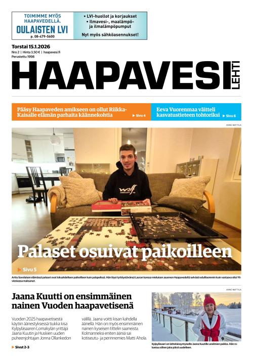 Haapavesi-lehti 15.1.2026
