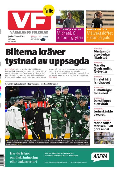 Värmlands Folkblad 15.1.2026