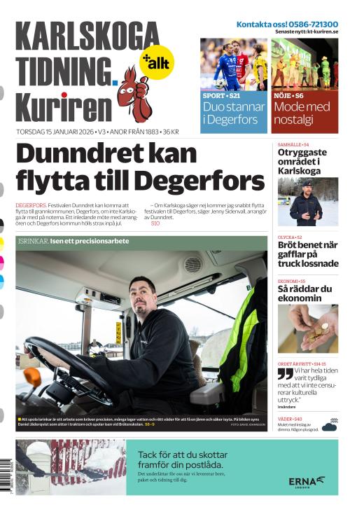Karlskoga Tidning-Kuriren 15.1.2026