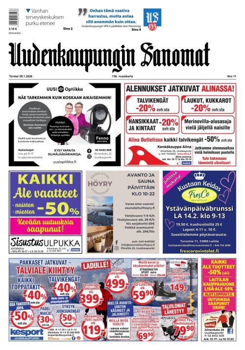 Uudenkaupungin Sanomat 29.1.2026