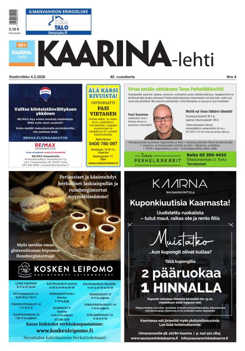 Kaarina-lehti 4.2.2026