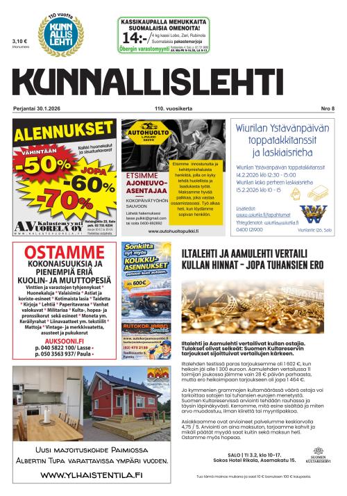 Kunnallislehti Paimio-Sauvo-Kaarina 30.1.2026