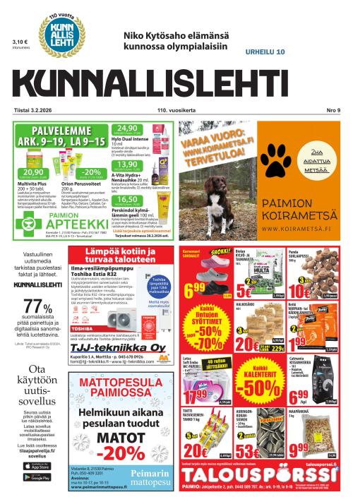 Kunnallislehti Paimio-Sauvo-Kaarina 3.2.2026