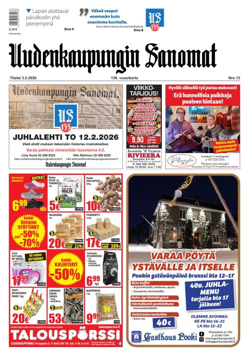 Uudenkaupungin Sanomat 3.2.2026