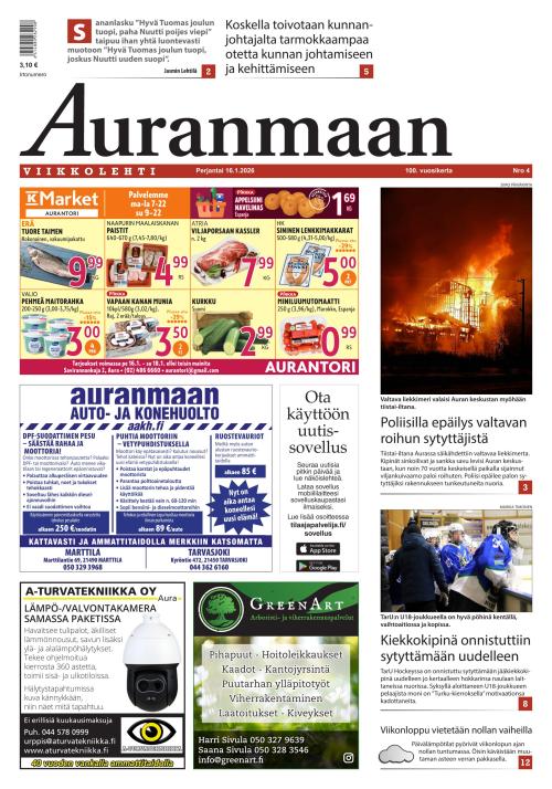 Auranmaan Viikkolehti 16.1.2026