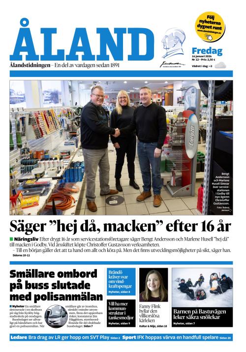 Ålandstidningen 16.1.2026