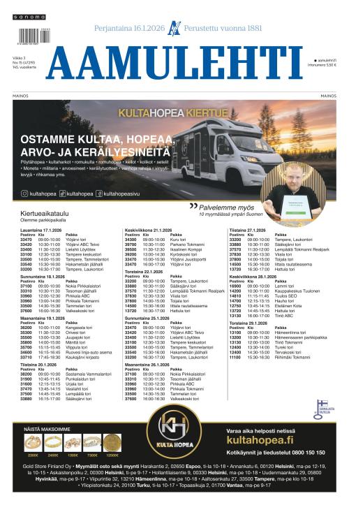 Aamulehti 16.1.2026