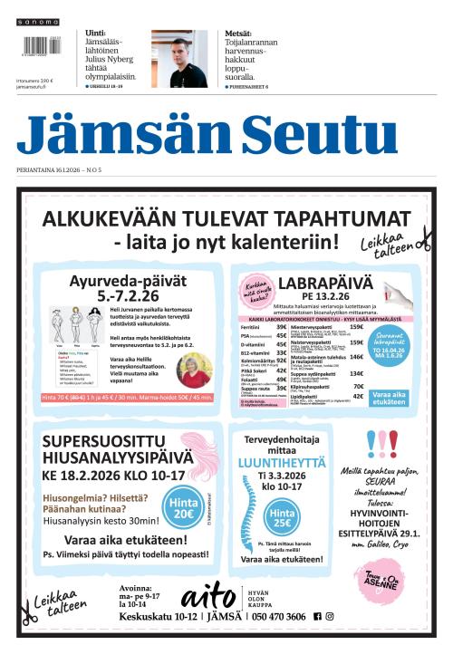 Jämsän Seutu ja Vekkari 16.1.2026