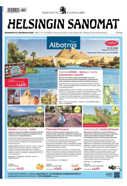 Helsingin Sanomat 16.1.2026