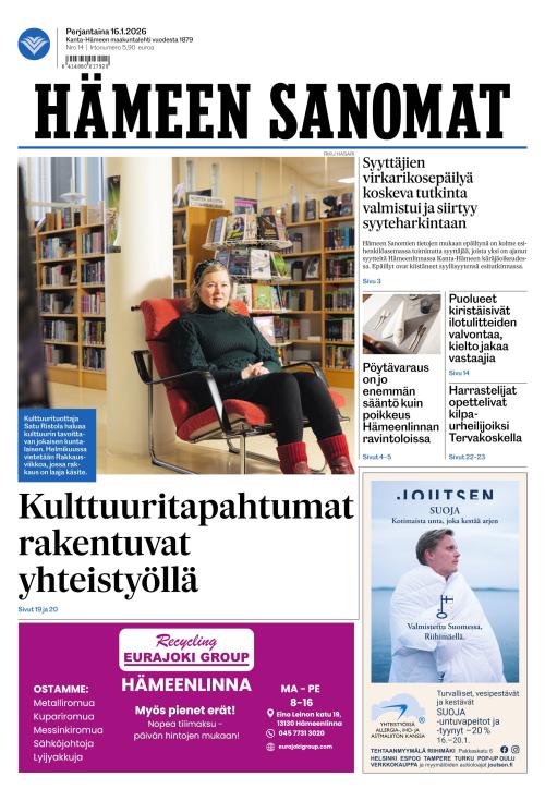 Hämeen Sanomat 16.1.2026