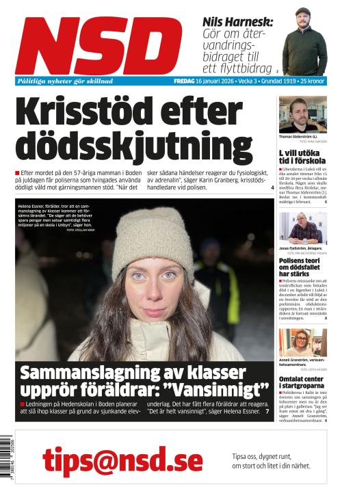 Norrländska Socialdemokraten 16.1.2026