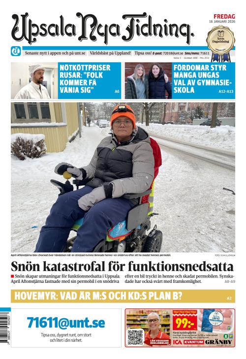 Upsala Nya Tidning 16.1.2026
