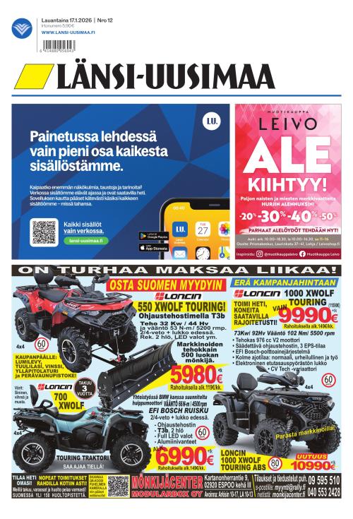 Länsi-Uusimaa 17.1.2026