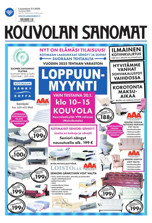 Kouvolan Sanomat 17.1.2026