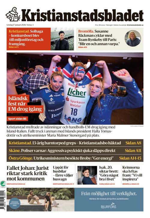 Kristianstadsbladet 17.1.2026