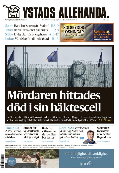 Ystads Allehanda 17.1.2026