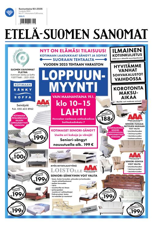 Etelä-Suomen Sanomat 18.1.2026