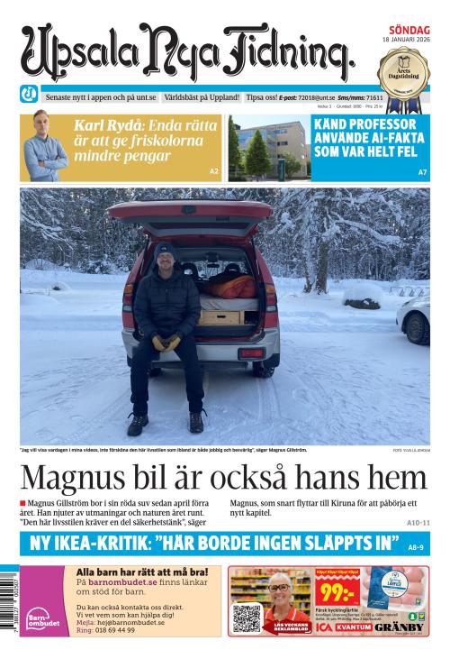 Upsala Nya Tidning 18.1.2026