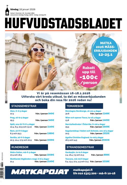 Hufvudstadsbladet 18.1.2026