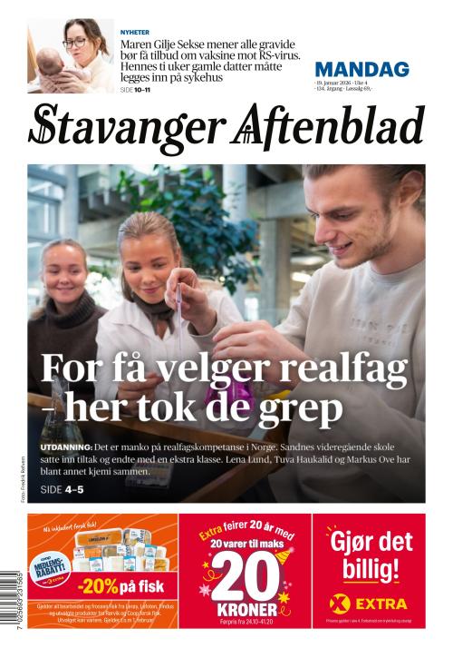 Stavanger Aftenblad 19.1.2026