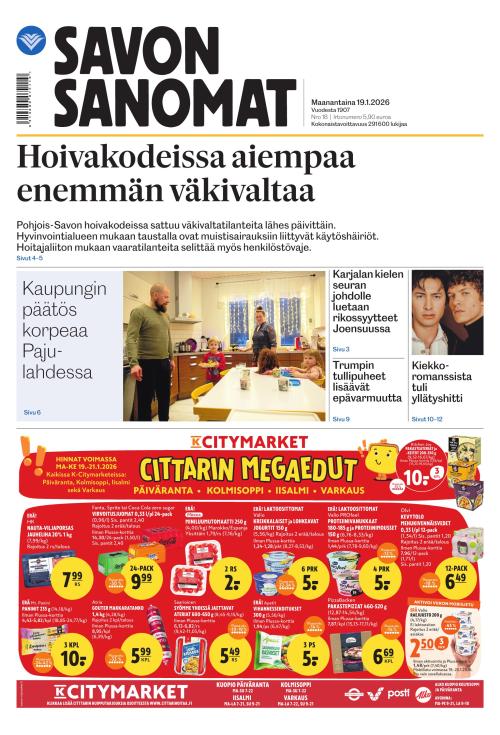Savon Sanomat 19.1.2026