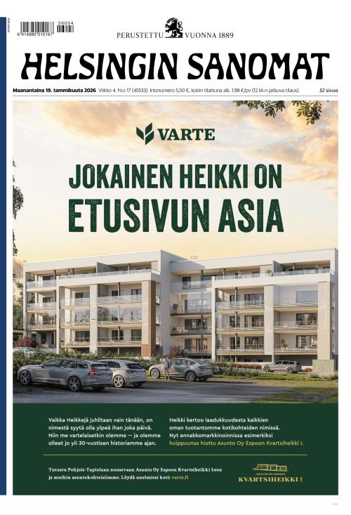 Helsingin Sanomat 19.1.2026