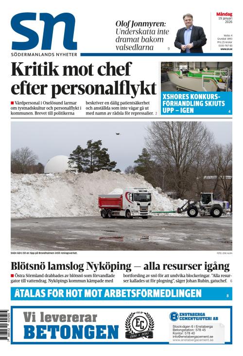 Södermanlands Nyheter 19.1.2026