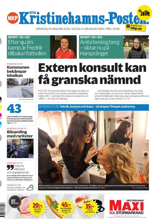Nya Kristinehamns-Posten 19.1.2026