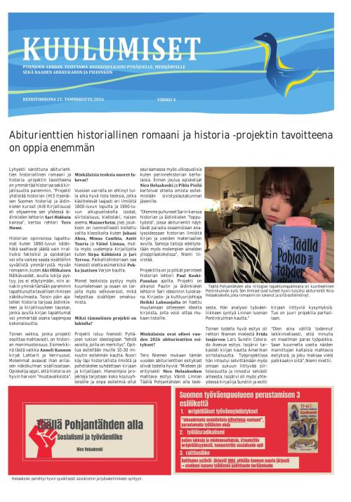 Pyhäjoen Kuulumiset 19.1.2026