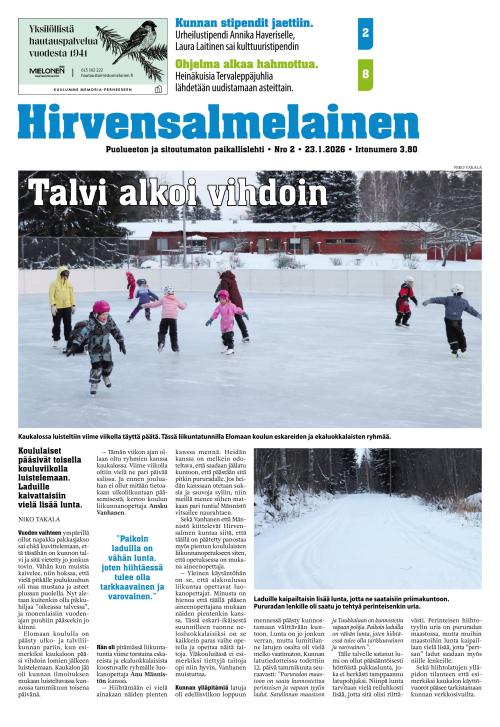 Hirvensalmelainen 23.1.2026