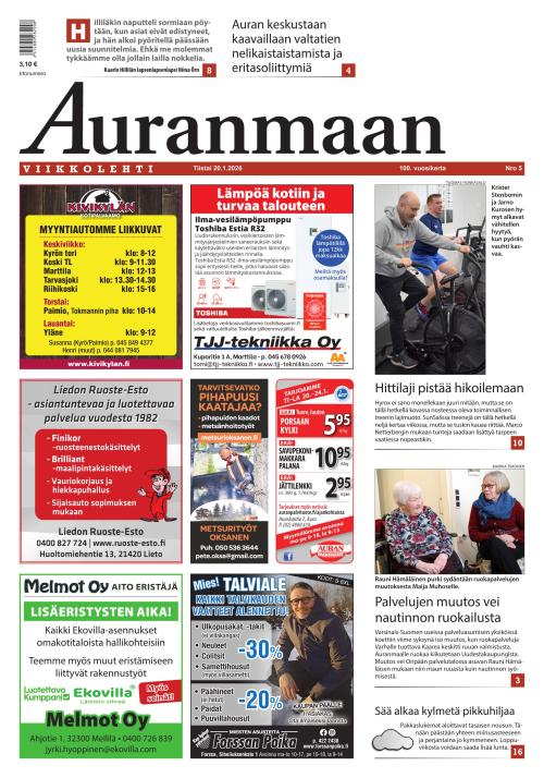 Auranmaan Viikkolehti 20.1.2026