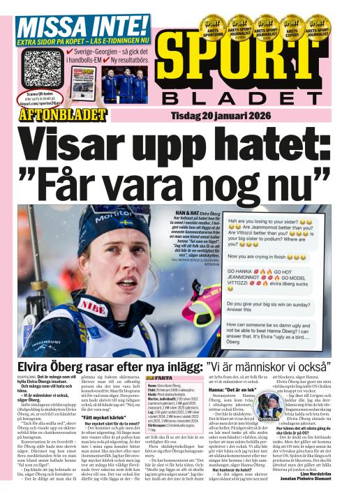 Aftonbladet Sportbladet 20.1.2026