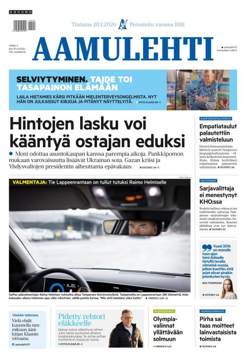 Aamulehti 20.1.2026