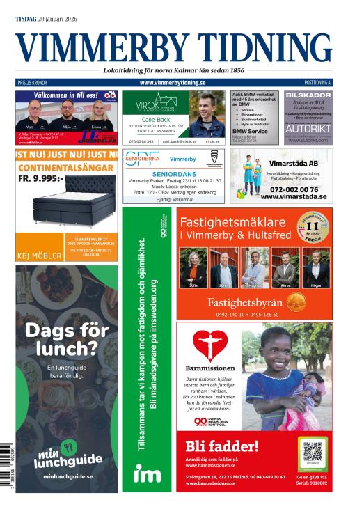 Vimmerby Tidning / Kinda-Posten 20.1.2026