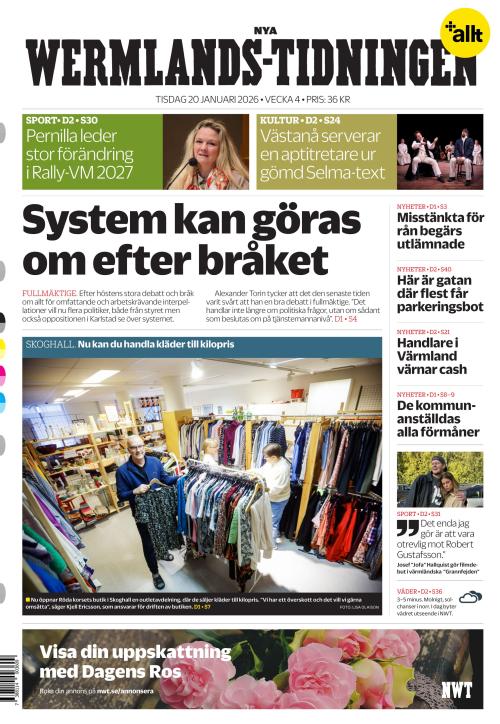 Nya Wermlands-Tidningen 20.1.2026
