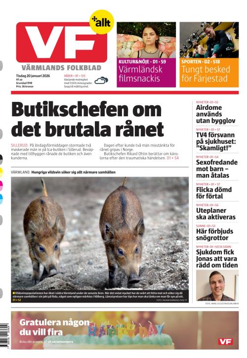Värmlands Folkblad 20.1.2026