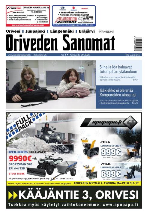 Oriveden Sanomat 21.1.2026
