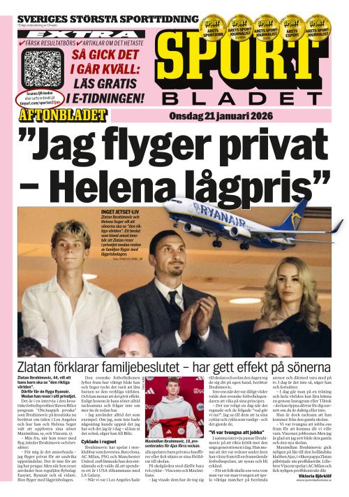 Aftonbladet Sportbladet 21.1.2026