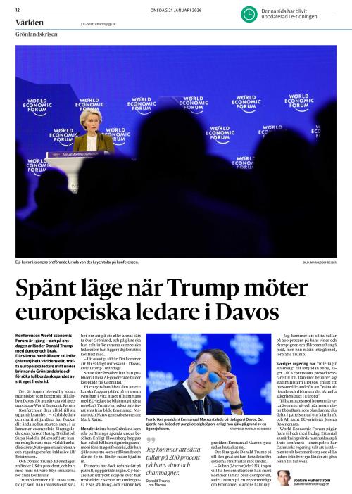 Göteborgs-Posten 21.1.2026