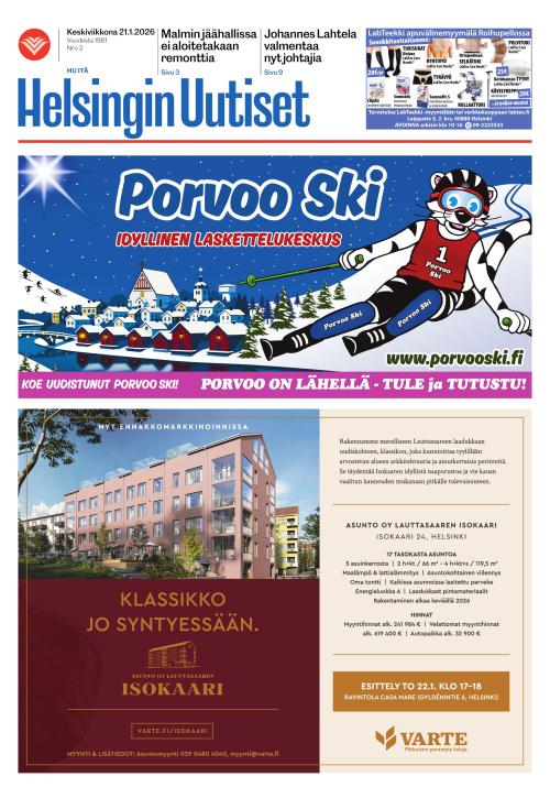 Helsingin Uutiset (Itä) 21.1.2026