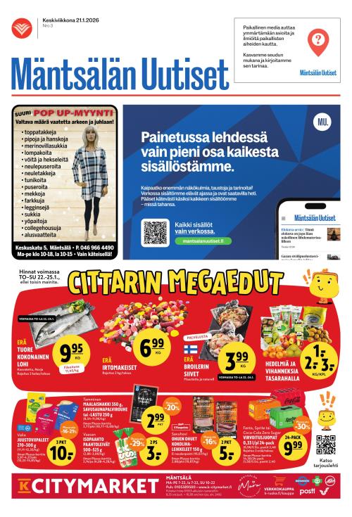 Mäntsälän Uutiset 21.1.2026