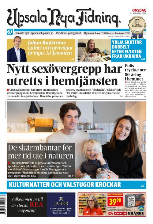 Upsala Nya Tidning 21.1.2026