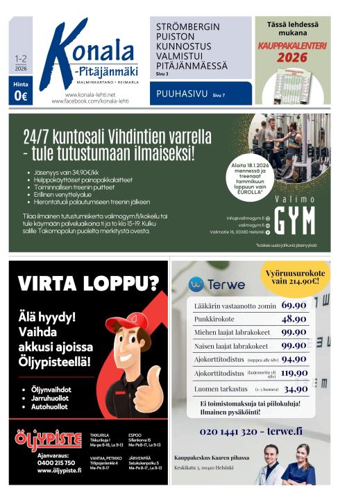 Konala-Pitäjänmäki 22.1.2026